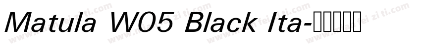 Matula W05 Black Ita字体转换